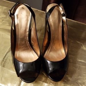 BCBG Black patent leather shoes